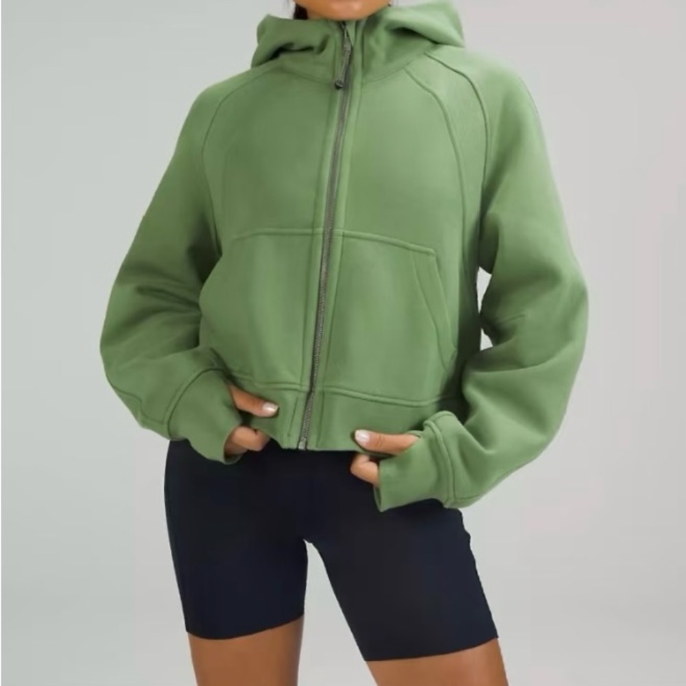 Lululemon Scuba Oversized Full Zip Hoodie Green foliage